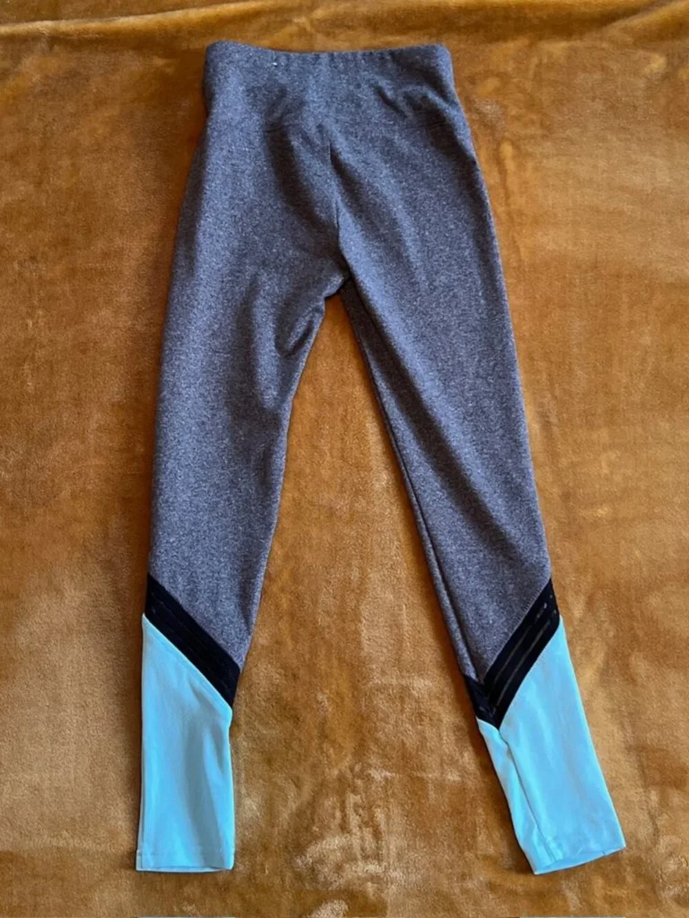 Justice Leggings Lot of 3 Girls size 8 Black Purple Gray Active Cheer School